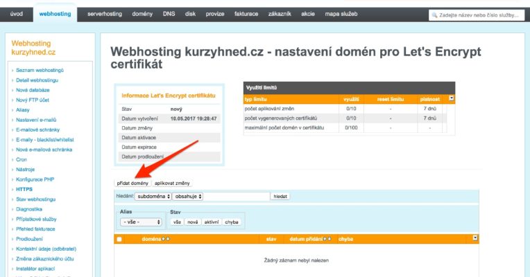 Affiliate web (05): Zabezpečujeme web pomocí HTTPS