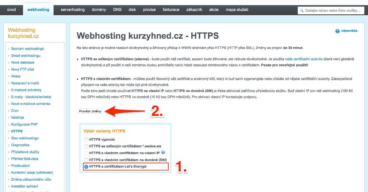 Affiliate web (05): Zabezpečujeme web pomocí HTTPS