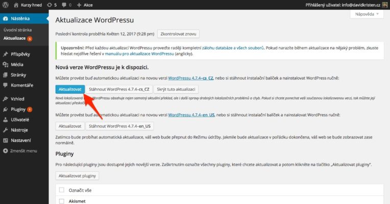 Affiliate web (06): Instalace WordPressu