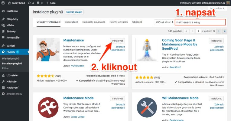 Affiliate web (06): Instalace WordPressu