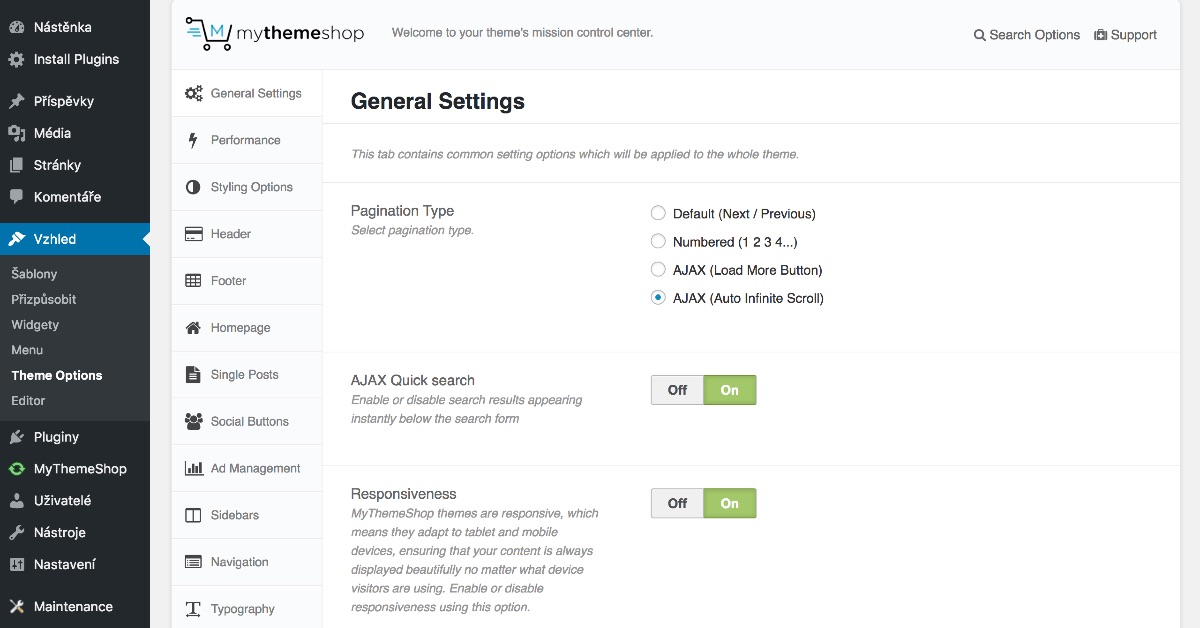 Affiliate web (08): Nastavujeme šablonu z MyThemeShop