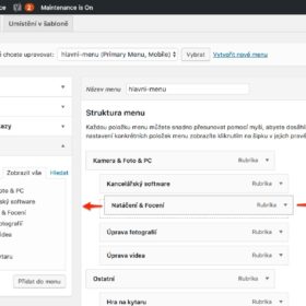 Affiliate web (14): Tvoříme menu