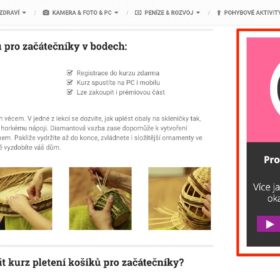 Affiliate web (15): Tvoříme pravý sloupec a patičku